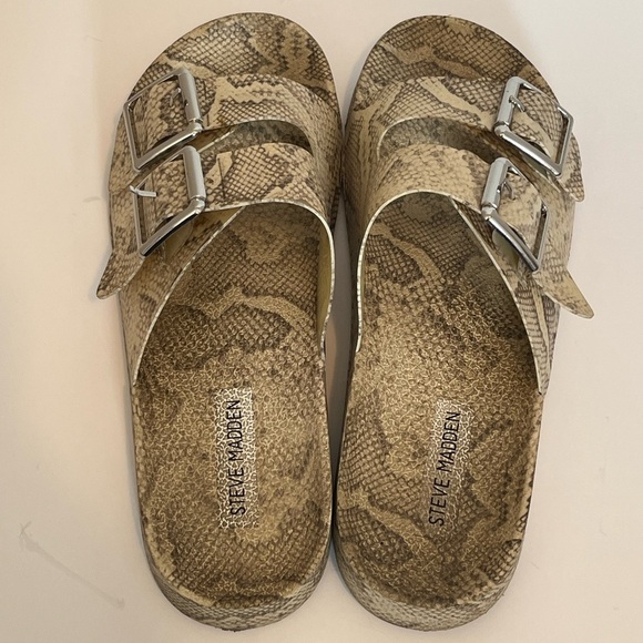 Steve Madden Snake Print Sandals - Picture 7 of 15